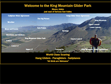 Tablet Screenshot of kingmountaingliderpark.com